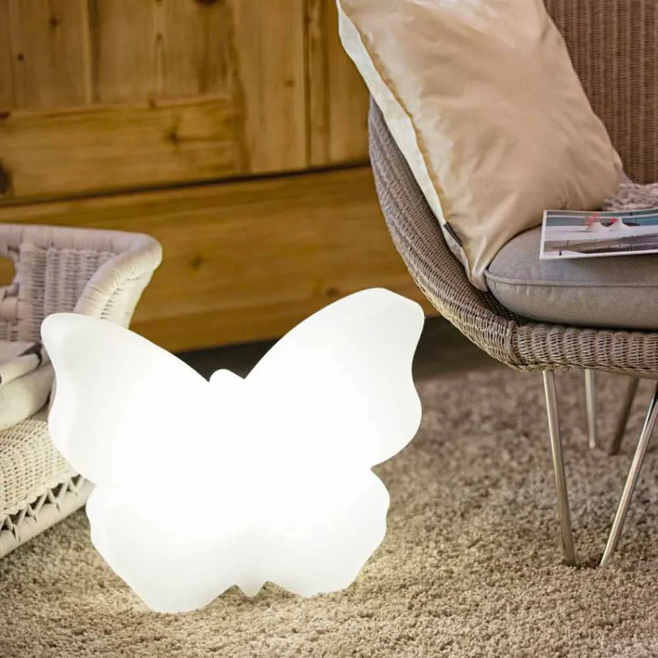 Lampa för exteriör eller interiör, White Butterfly Modern Design - Farfallastar Viadurini