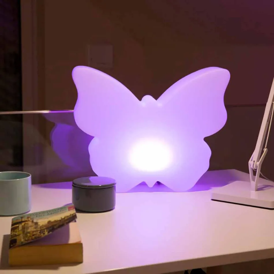 Lampa för exteriör eller interiör, White Butterfly Modern Design - Farfallastar Viadurini
