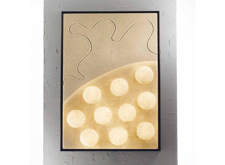 Modern design vägglampa / panel In-es.artdesign Ten Moons nebulite Viadurini