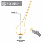 RGB Golvlampa Vas med dekor med plastdesign - Ampull av Myyour Viadurini