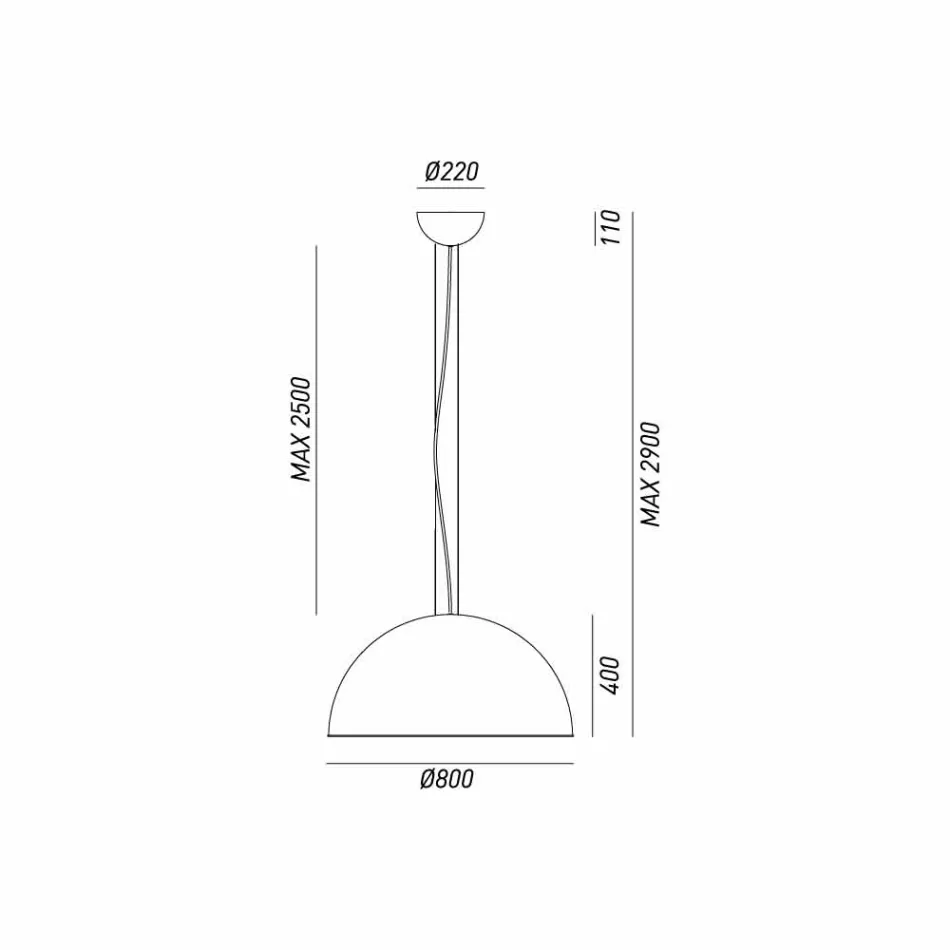 Rustik taklampa Ø80 cm Galileo Il Fanale Viadurini
