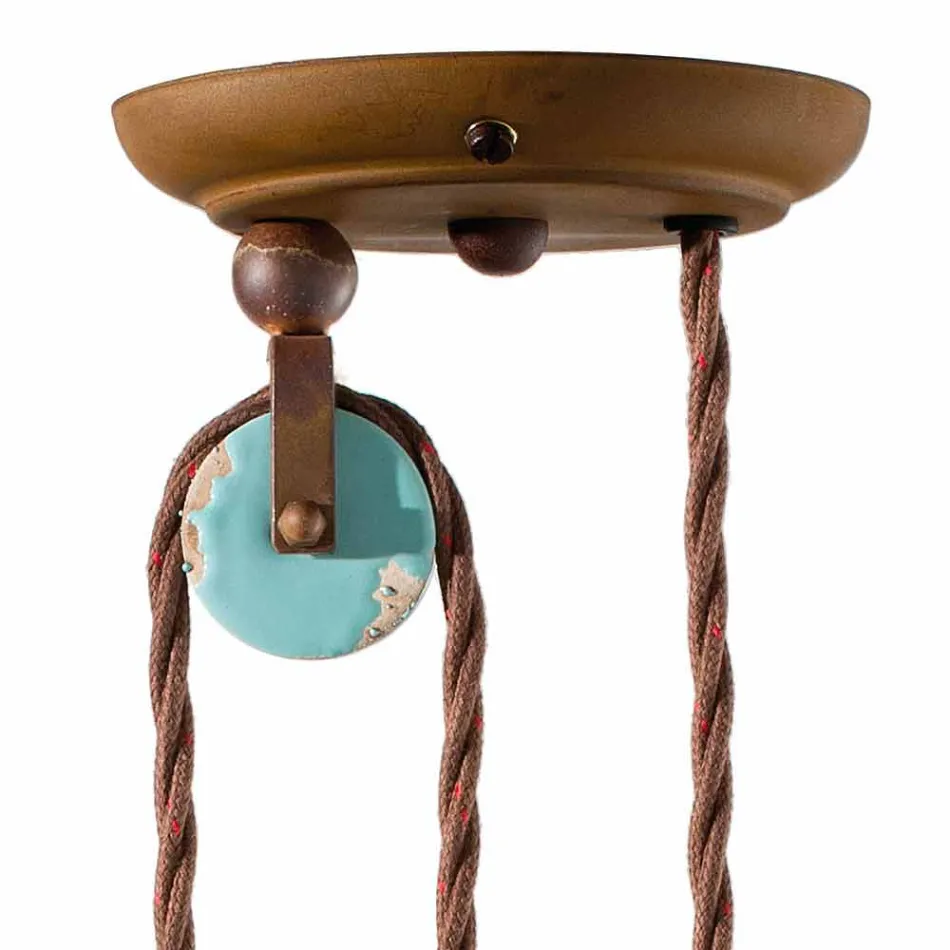 lampa metallspärren land och Evelyn keramik hantverk Viadurini