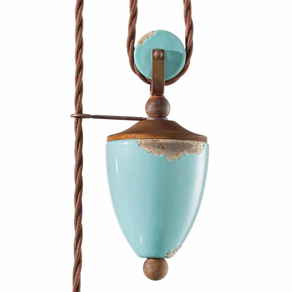 lampa metallspärren land och Evelyn keramik hantverk Viadurini