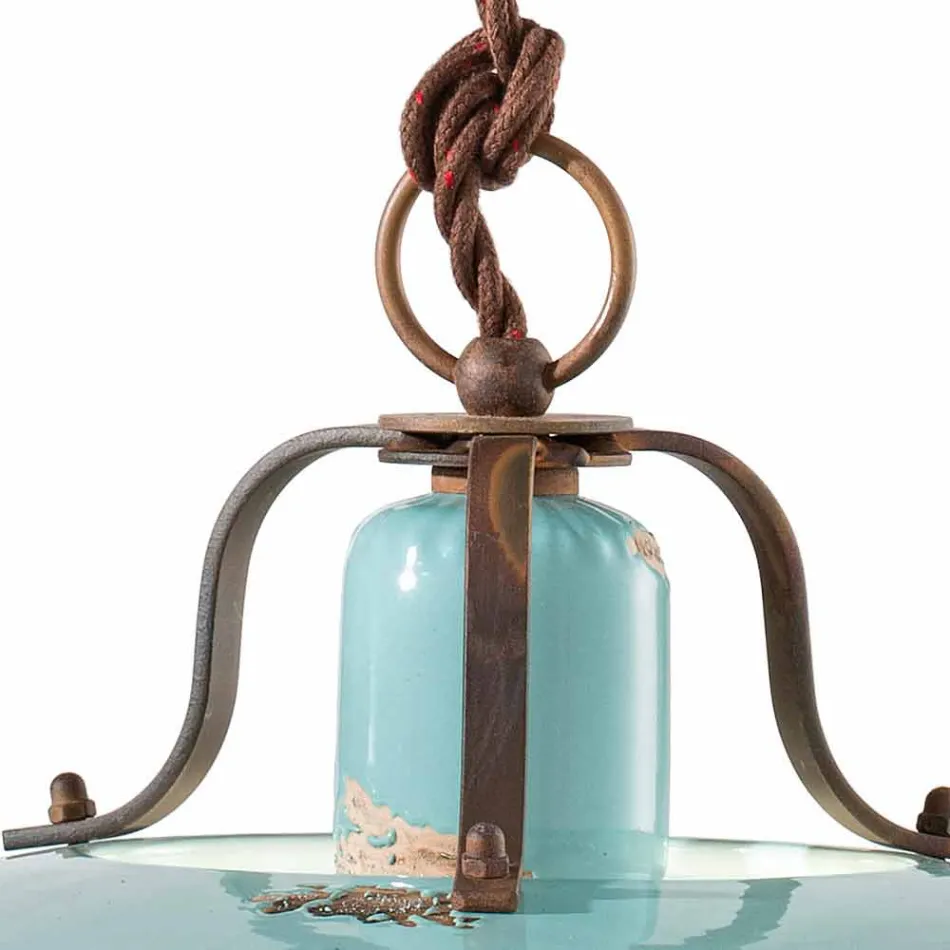 lampa metallspärren land och Evelyn keramik hantverk Viadurini