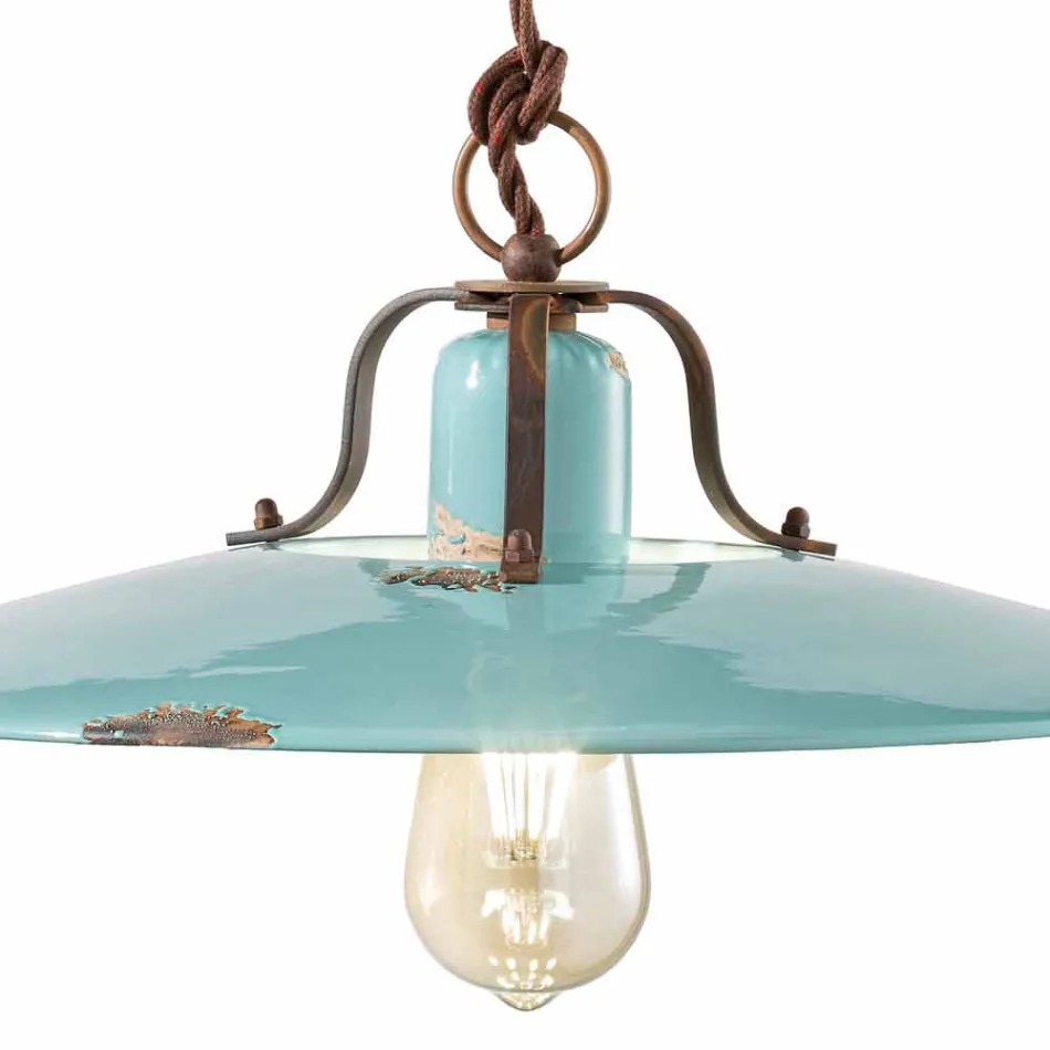 lampa metallspärren land och Evelyn keramik hantverk Viadurini