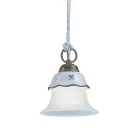 Vintage 3-Lights upphängningslampa i järn, glas och keramik - Ferrara Viadurini