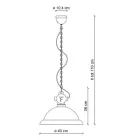 Hantverks- och industriupphängningslampa för keramik och järn - Industriell Viadurini