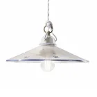 Hänglampa i handmålad keramik och järn 3 storlekar - Asti Viadurini