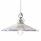 Hänglampa i handmålad keramik och järn 3 storlekar - Asti Viadurini