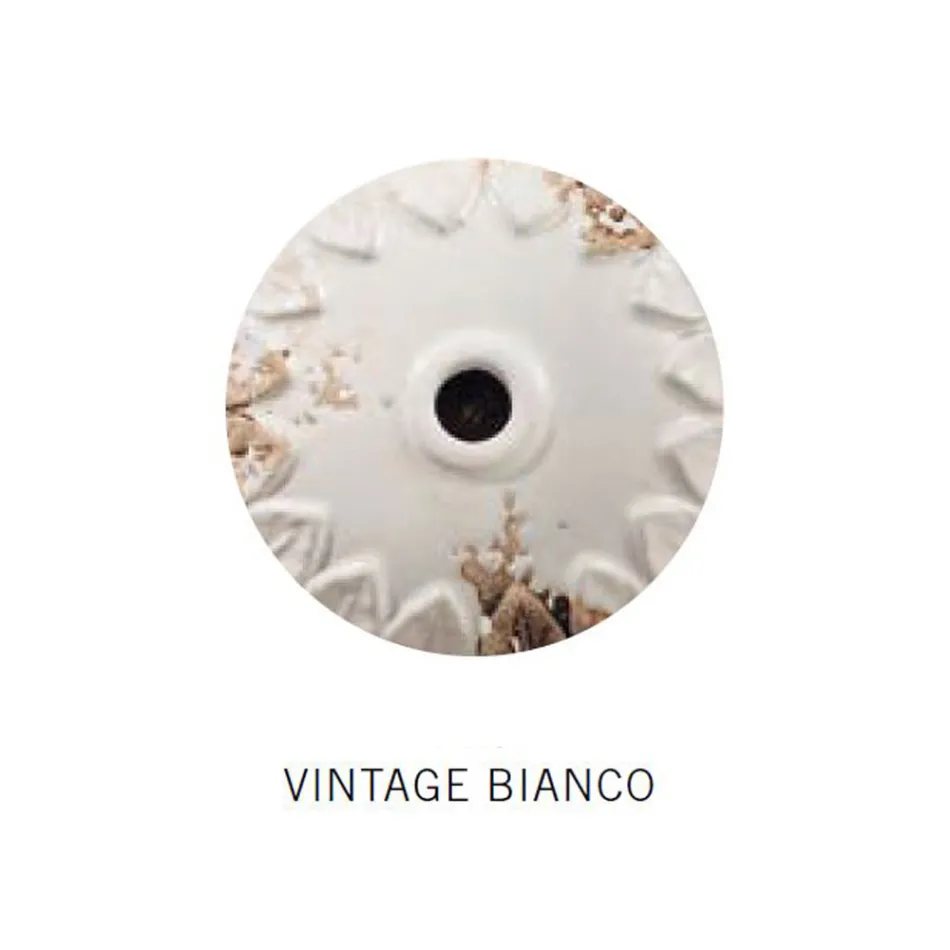 Industriell upphängningslampa Handgjord järn och keramik - Industriell Viadurini