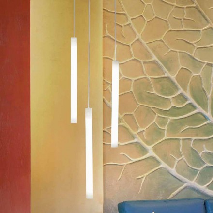 Suspension lampa metakrylat Slide Flux Hängande tunna tillverkad i Italien Viadurini