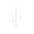 Suspension lampa metakrylat Slide Flux Hängande tunna tillverkad i Italien Viadurini