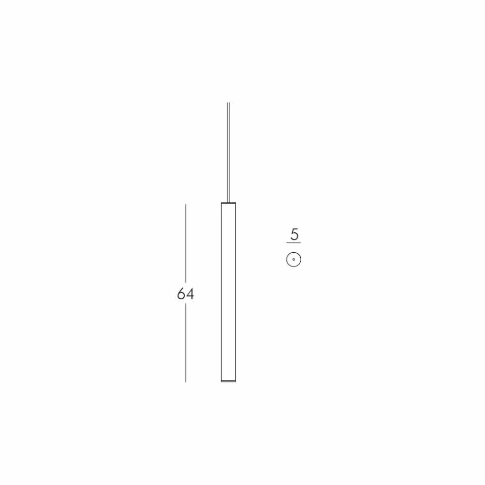 Suspension lampa metakrylat Slide Flux Hängande tunna tillverkad i Italien Viadurini