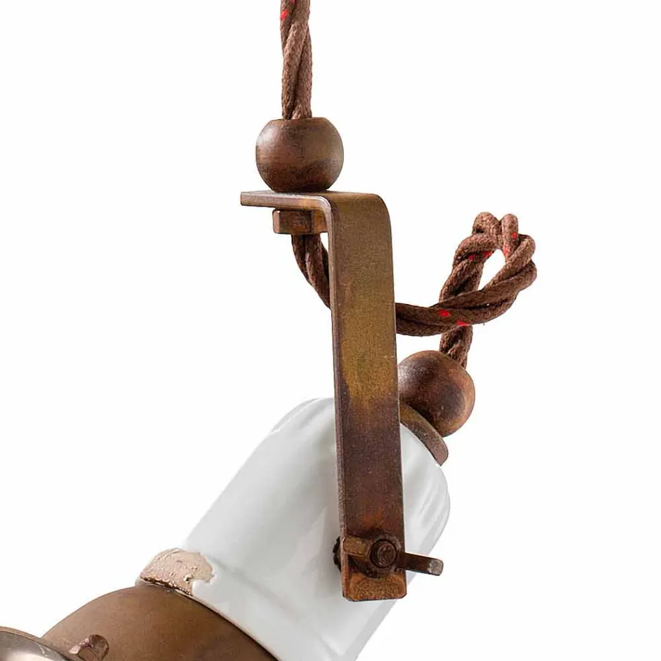 justerbar taklampa keramik och metall Alayna Ferroluce Viadurini