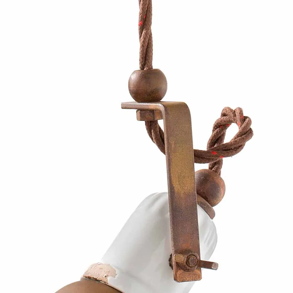 justerbar taklampa keramik och metall Alayna Ferroluce Viadurini