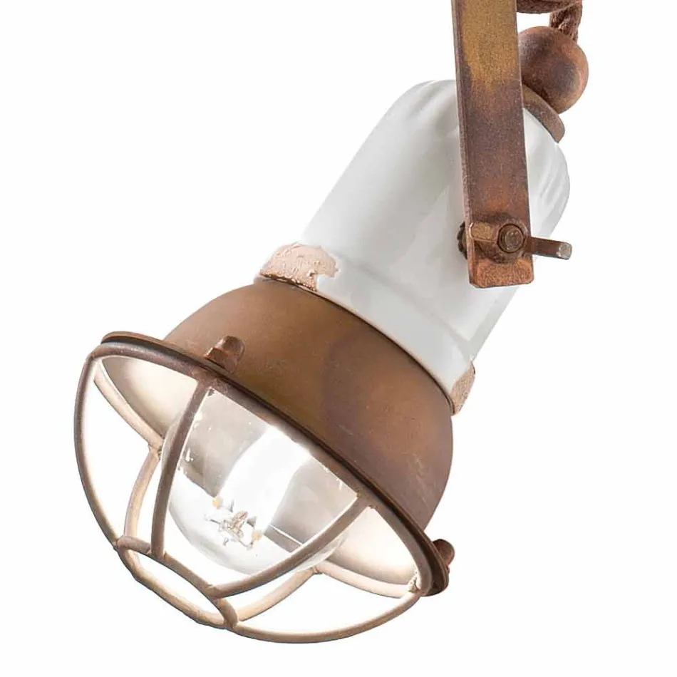 justerbar taklampa keramik och metall Alayna Ferroluce Viadurini