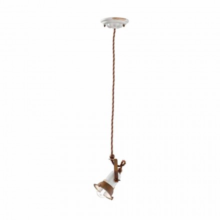 justerbar taklampa keramik och metall Alayna Ferroluce Viadurini