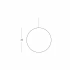 Slide Mineral polyeten suspension lampa tillverkad i Italien Viadurini