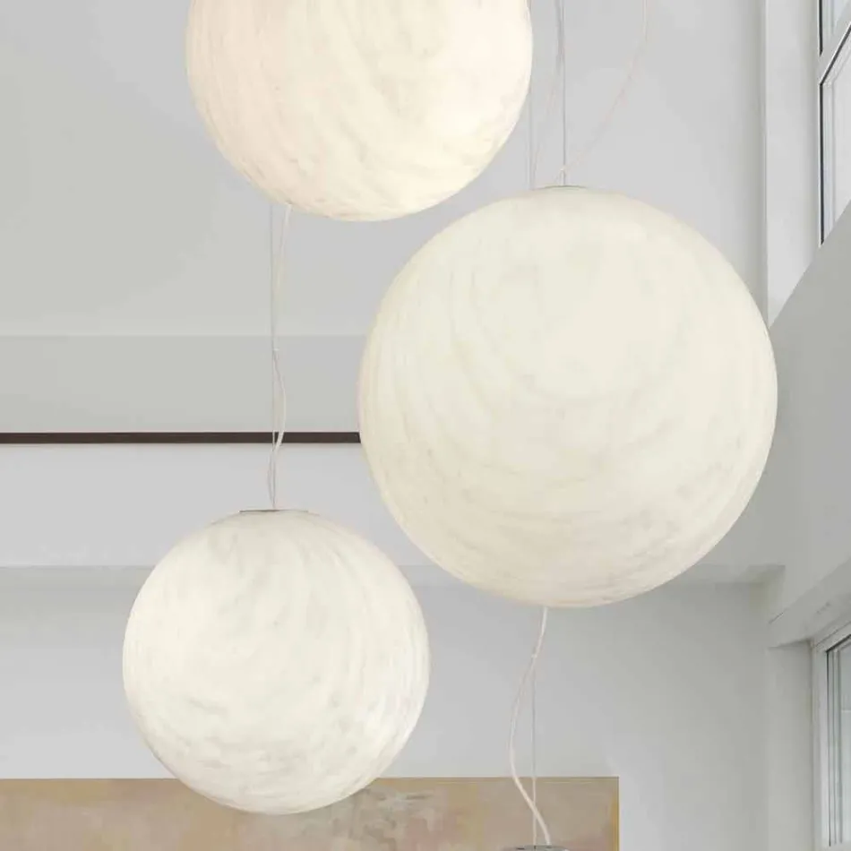 Slide Mineral polyeten suspension lampa tillverkad i Italien Viadurini