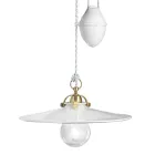 Ups och Down Hänglampa i järn och glansig keramik 2 storlekar - Asti Viadurini