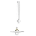 Ups och Down Hänglampa i järn och glansig keramik 2 storlekar - Asti Viadurini