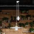 Ups and Down Hänglampa i järn och glansig keramik 2 storlekar - Asti Viadurini