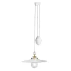 Ups och Down Hänglampa i järn och glansig keramik 2 storlekar - Asti Viadurini