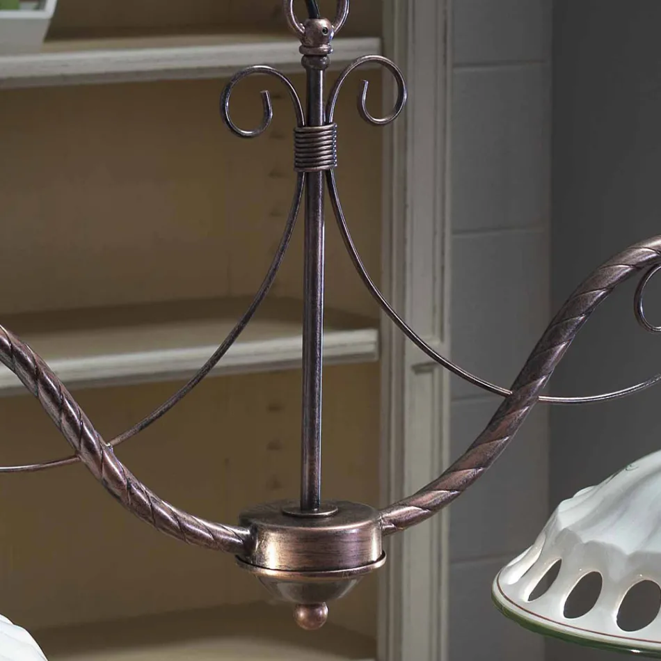 Hänglampa 2 lampor i handgjord keramik med Passanastri - Neapel Viadurini