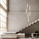 Upphängd lampa med 1, 3 eller 6 lampor i modern mässingsdesign - Typha av Il Fanale Viadurini