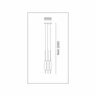 Hängande lampa med 1, 3 eller 6 lampor i mässing modern design - Typha av Il Fanale Viadurini