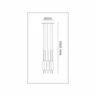 Hängande lampa med 1, 3 eller 6 lampor i mässing modern design - Typha av Il Fanale Viadurini