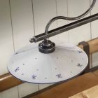 Hänglampa med 2 lampor i handmålad keramik och järndesign - Asti Viadurini
