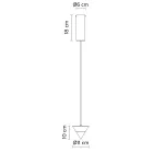 Upphängd lampa i svart aluminiumtråd och stor designkon - Mercado Viadurini