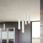7W Led hängande lampa i vit eller svart aluminium infälld - Rebolla Viadurini