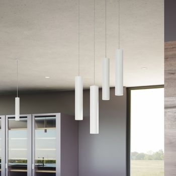 7W Led hängande lampa i vit eller svart aluminium infälld - Rebolla