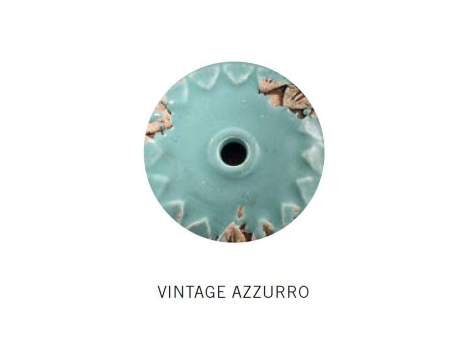 Handgjord hänglampa i järn och keramik med rutnät - Industriell Viadurini