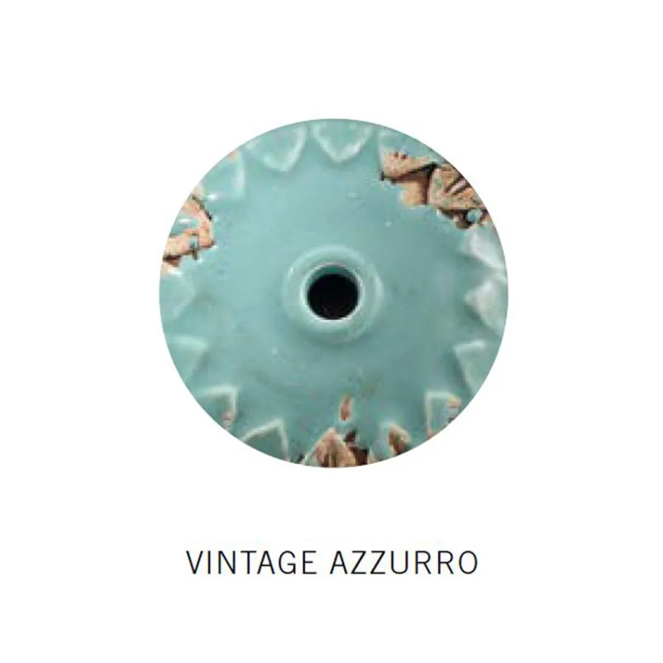 Handgjord hänglampa i järn och keramik med rutnät - Industriell Viadurini