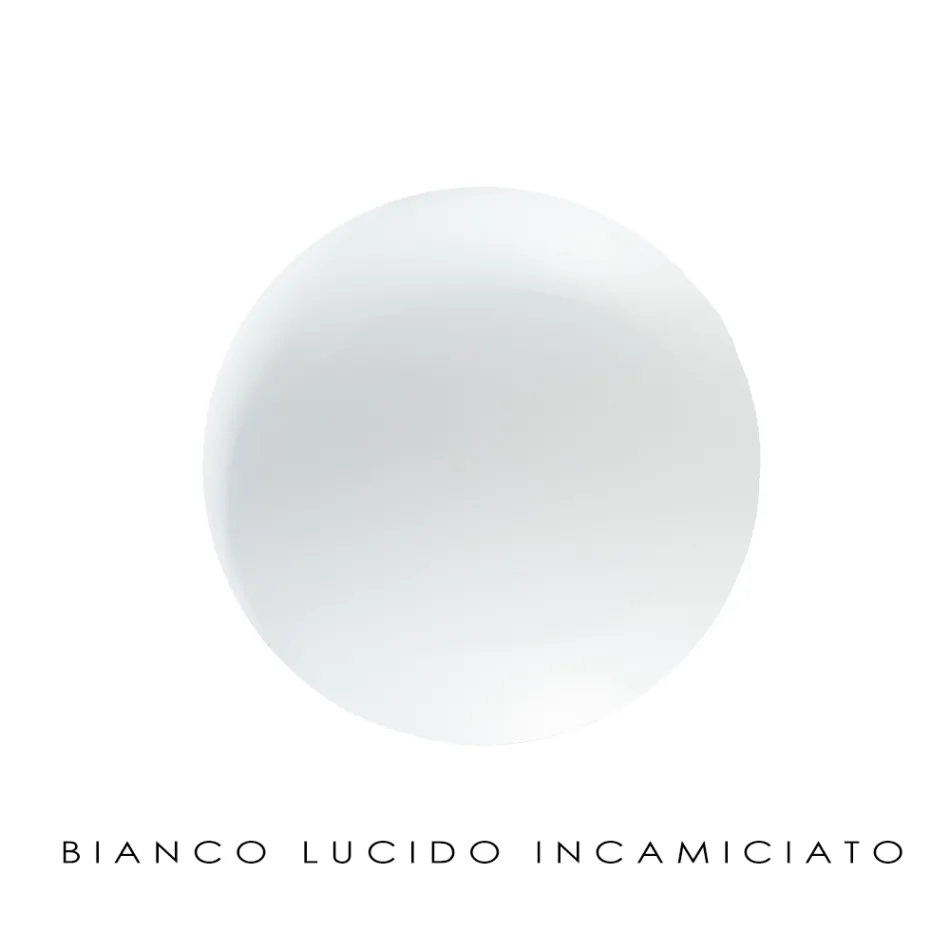 Handgjord hängande lampa i blåst vitt Venedigglas - snö Viadurini