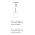 Handgjord hängande lampa i blåst vitt Venedigglas - snö Viadurini