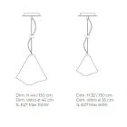 Handgjord hänglampa i blåst venetianskt glas 35 46 cm - Mary Viadurini