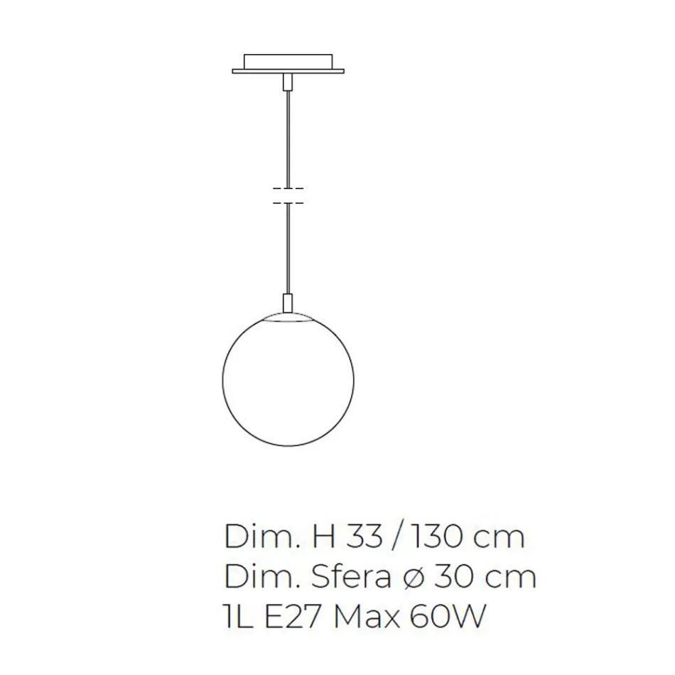 Handgjord hängande lampa i venetianskt blåst glas - Nova Viadurini