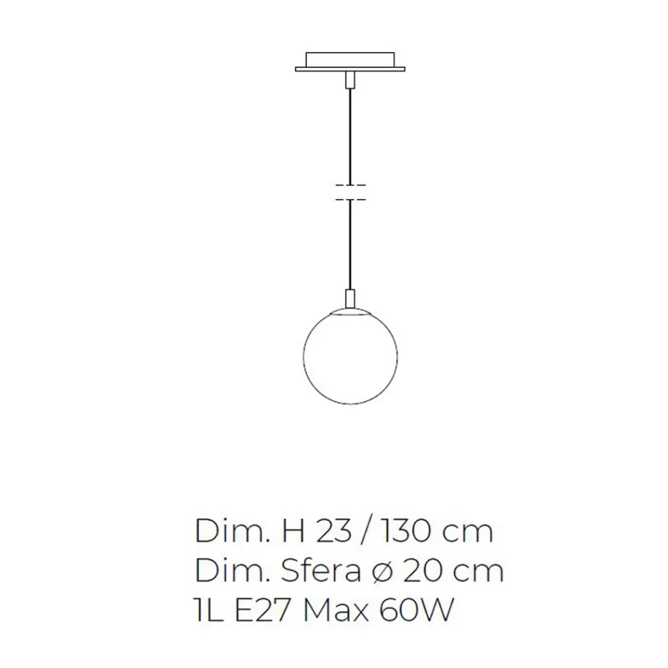 Handgjord hängande lampa i venetianskt blåst glas - Nova Viadurini