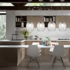 Handgjord hängande lampa i blåst venetianskt glas - Cloe Balloton Viadurini