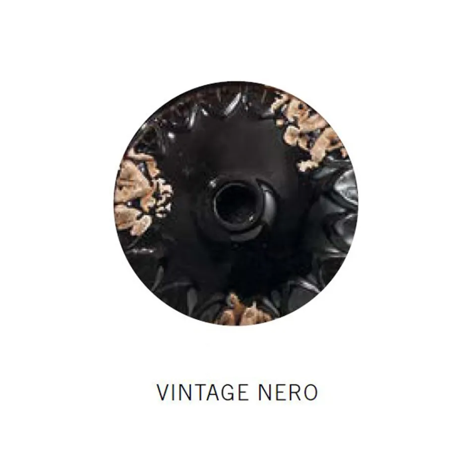 Industrial Artisan Hänglampa i järn och keramik - Industriell Viadurini