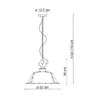 Industriell hänglampa i järn och keramik - Industriell Viadurini