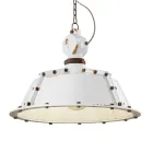 Industrial Artisan Hänglampa i järn och keramik - Industriell Viadurini