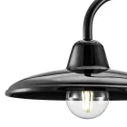 Upphängd lampa svart keramik och järn Industriell vintagedesign - Bew Viadurini