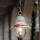 Utomhushängande lampa i handmålad vit aluminium - Imperia Viadurini