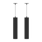 Nedhängd infälld lampa i vit eller svart aluminium, 2 delar - Rebolla Viadurini