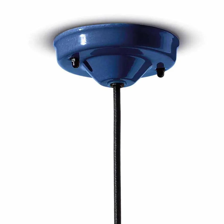 Upphängslampa i retrostil i keramik tillverkad i Italien - Ferroluce Caxixi Viadurini